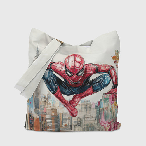 Сумка-шоппер Человек паук паркур / 3D-принт – фото 1