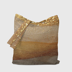 Сумка-шопер Бежевые блестяшки текстура, цвет: 3D-принт