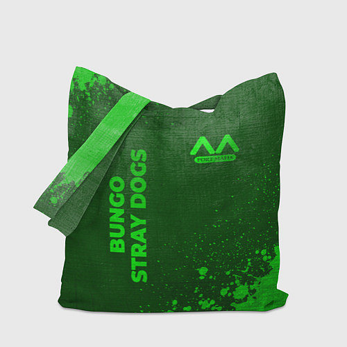 Сумка-шоппер Bungo Stray Dogs - green gradient вертикально / 3D-принт – фото 1