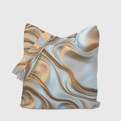 Сумка-шопер Жидкое белое золото, цвет: 3D-принт