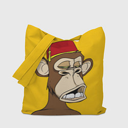 Сумка-шопер NFT ape monkey, цвет: 3D-принт