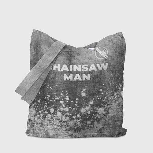 Сумка-шоппер Chainsaw Man - grey gradient посередине / 3D-принт – фото 1