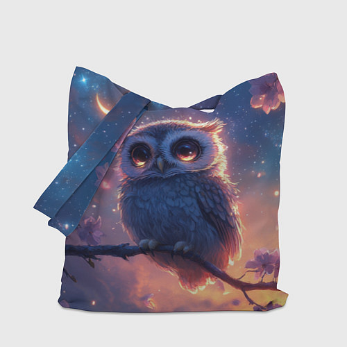 Сумка-шоппер Совушка и полумесяц / 3D-принт – фото 1