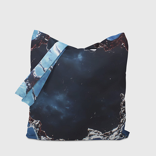 Сумка-шоппер Объемная дыра в стене текстура / 3D-принт – фото 1