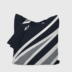 Сумка-шопер Герб России тёмно-синий с белым, цвет: 3D-принт