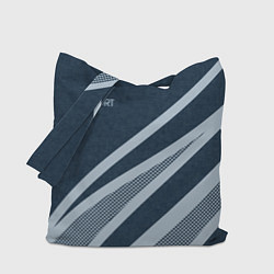 Сумка-шоппер Sport синий текстурный с полосами