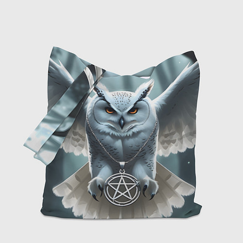 Сумка-шоппер Лес и белая сова / 3D-принт – фото 1