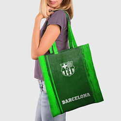 Сумка-шопер Barcelona - green gradient по-центру, цвет: 3D-принт — фото 2