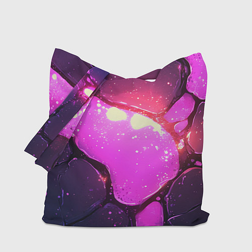 Сумка-шоппер Розовая текстура разлом плит / 3D-принт – фото 1