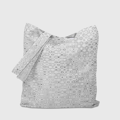 Сумка-шоппер Белый с абстрактным узором / 3D-принт – фото 1