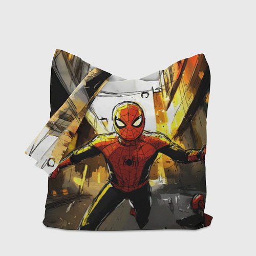 Сумка-шоппер Бегущий человек - паук / 3D-принт – фото 1