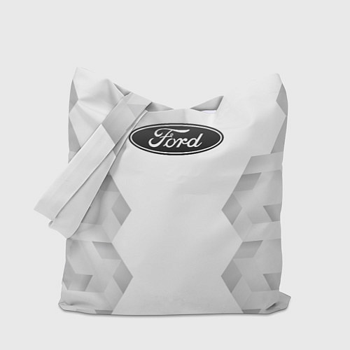 Сумка-шоппер Ford white poly / 3D-принт – фото 1