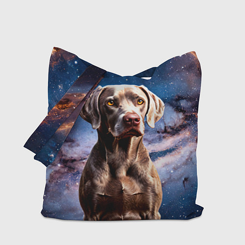 Сумка-шоппер Веймаранер в космосе / 3D-принт – фото 1