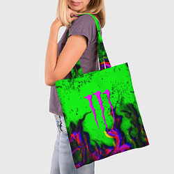 Сумка-шопер Monster Energy flame, цвет: 3D-принт — фото 2