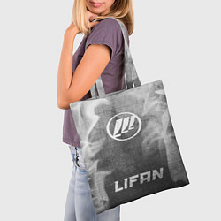 Сумка-шопер Lifan - grey gradient по-центру, цвет: 3D-принт — фото 2