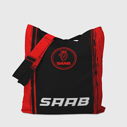 Сумка-шопер Saab - red gradient по-центру, цвет: 3D-принт