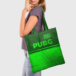 Сумка-шопер PUBG - green gradient посередине, цвет: 3D-принт — фото 2