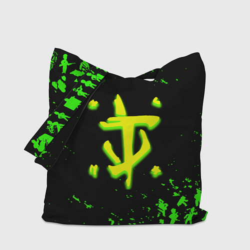 Сумка-шоппер Doom x fallout кислотное лого / 3D-принт – фото 1