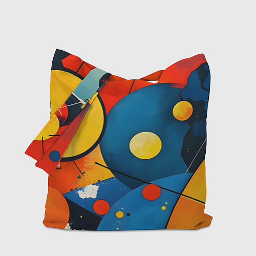 Сумка-шоппер Динамичный красочный паттерн / 3D-принт – фото 1