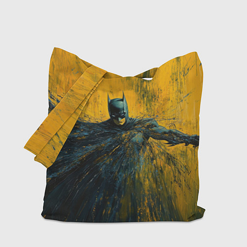 Сумка-шоппер Бэтмен нарисованный кистью / 3D-принт – фото 1