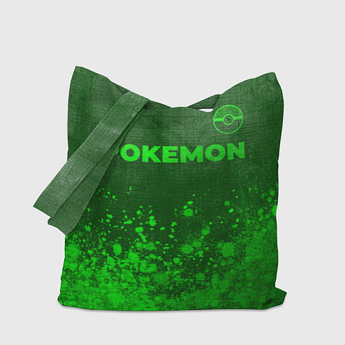Сумка-шоппер Pokemon - green gradient посередине / 3D-принт – фото 1