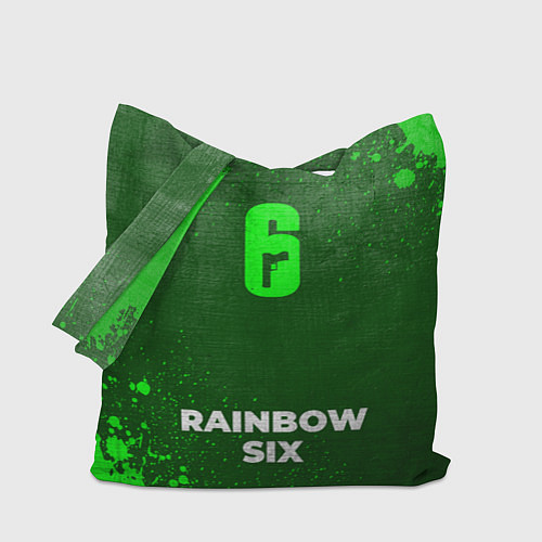 Сумка-шоппер Rainbow Six - green gradient по-центру / 3D-принт – фото 1