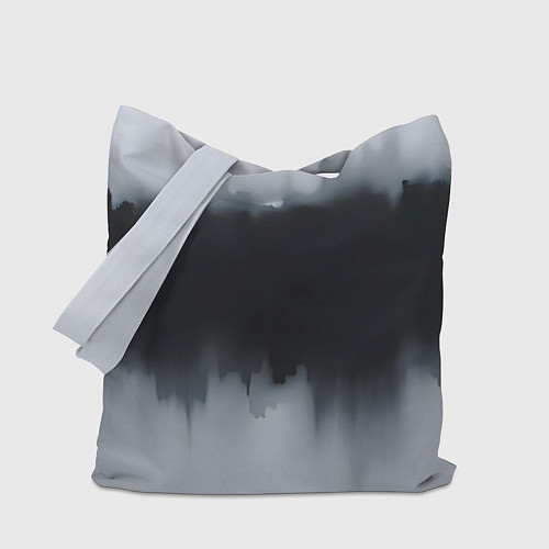 Сумка-шоппер Разводы черной краски / 3D-принт – фото 1