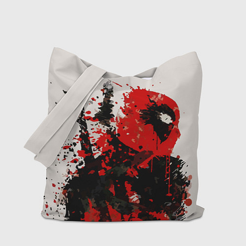 Сумка-шоппер Дэдпул брызги / 3D-принт – фото 1