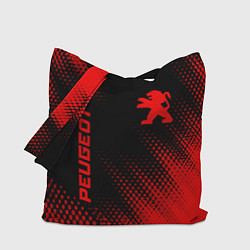 Сумка-шопер Peugeot - red gradient вертикально, цвет: 3D-принт