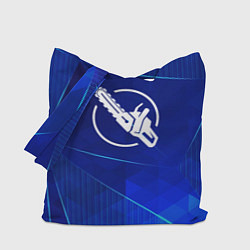 Сумка-шопер Chainsaw Man blue poly, цвет: 3D-принт