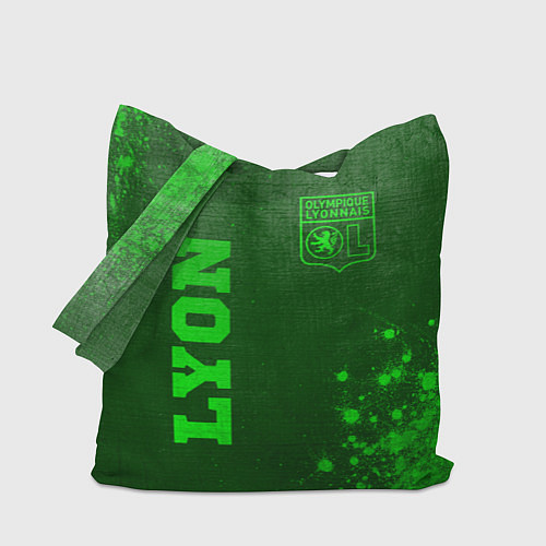 Сумка-шоппер Lyon - green gradient вертикально / 3D-принт – фото 1