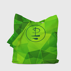 Сумка-шопер Pink Floyd green poly, цвет: 3D-принт