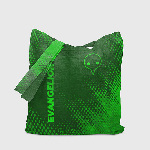Сумка-шоппер Evangelion - green gradient вертикально / 3D-принт – фото 1