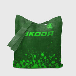 Сумка-шоппер Skoda - green gradient посередине