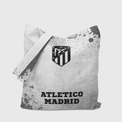 Сумка-шопер Atletico Madrid - white gradient по-центру, цвет: 3D-принт