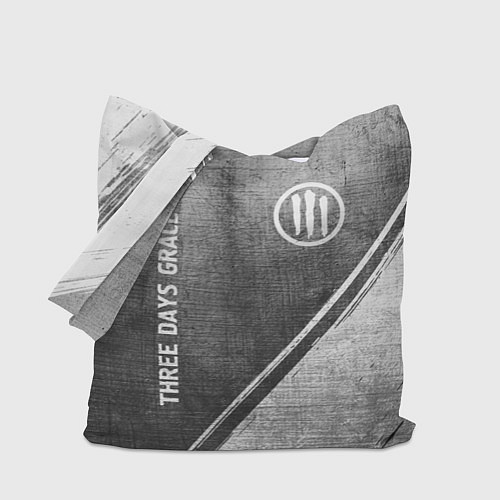 Сумка-шоппер Three Days Grace - grey gradient вертикально / 3D-принт – фото 1