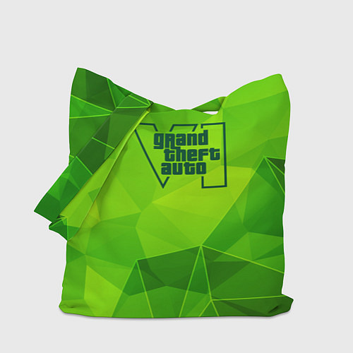 Сумка-шоппер GTA6 green poly / 3D-принт – фото 1