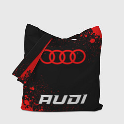 Сумка-шоппер Audi - red gradient по-центру