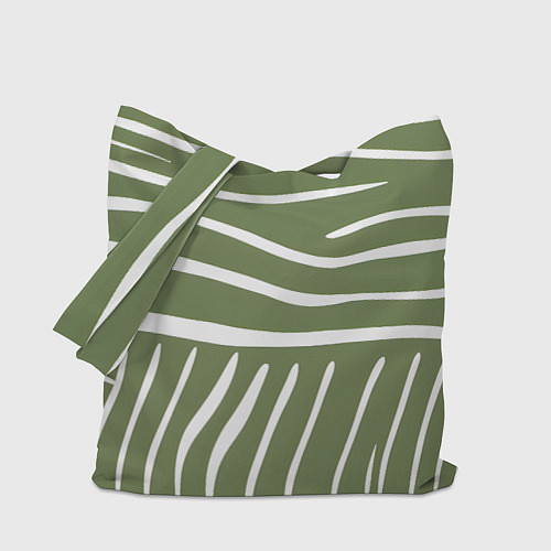Сумка-шоппер Полоски зеленой зебры / 3D-принт – фото 1