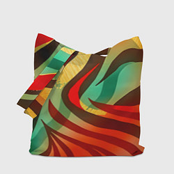 Сумка-шопер Жаркая полосатая абстракция, цвет: 3D-принт