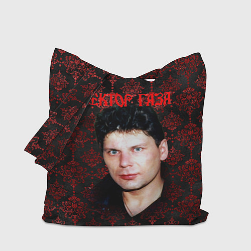 Сумка-шоппер Сектор газа красные узоры / 3D-принт – фото 1