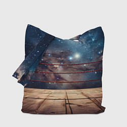 Сумка-шопер Космический ринг, цвет: 3D-принт