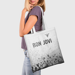 Сумка-шопер Bon Jovi - white gradient посередине, цвет: 3D-принт — фото 2