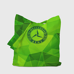 Сумка-шопер Mercedes green poly, цвет: 3D-принт