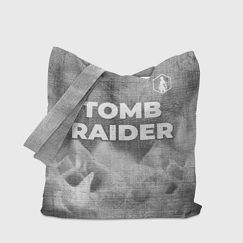 Сумка-шоппер Tomb Raider - grey gradient посередине / 3D-принт – фото 1