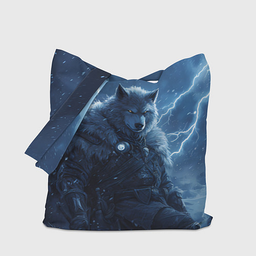 Сумка-шоппер Волк повелитель молний / 3D-принт – фото 1
