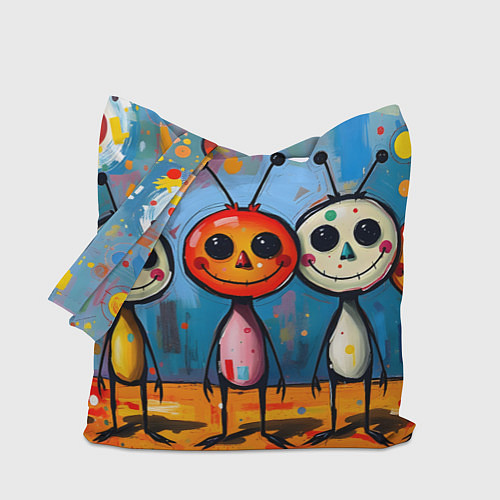 Сумка-шоппер Инопланетные человечки / 3D-принт – фото 1