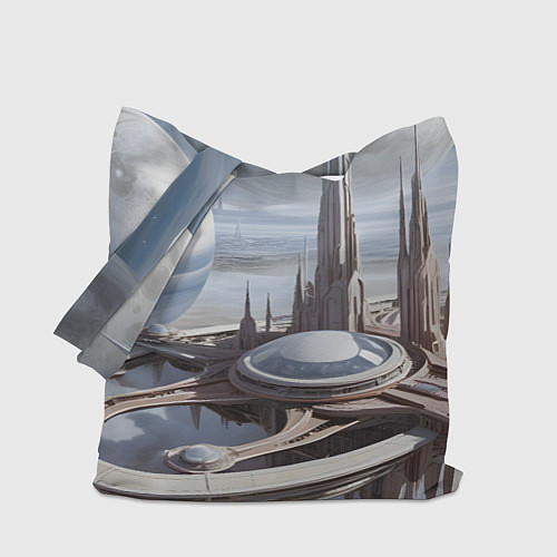 Сумка-шоппер Инопланетный город / 3D-принт – фото 1