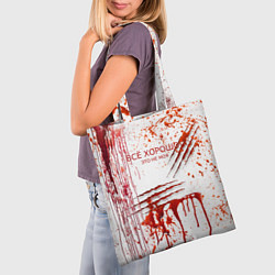 Сумка-шопер Кровь с царапинами заляпанная, цвет: 3D-принт — фото 2