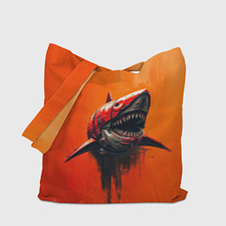 Сумка-шопер Кибернетическая акула, цвет: 3D-принт